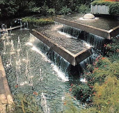 水景設計之跌水景觀三種形式