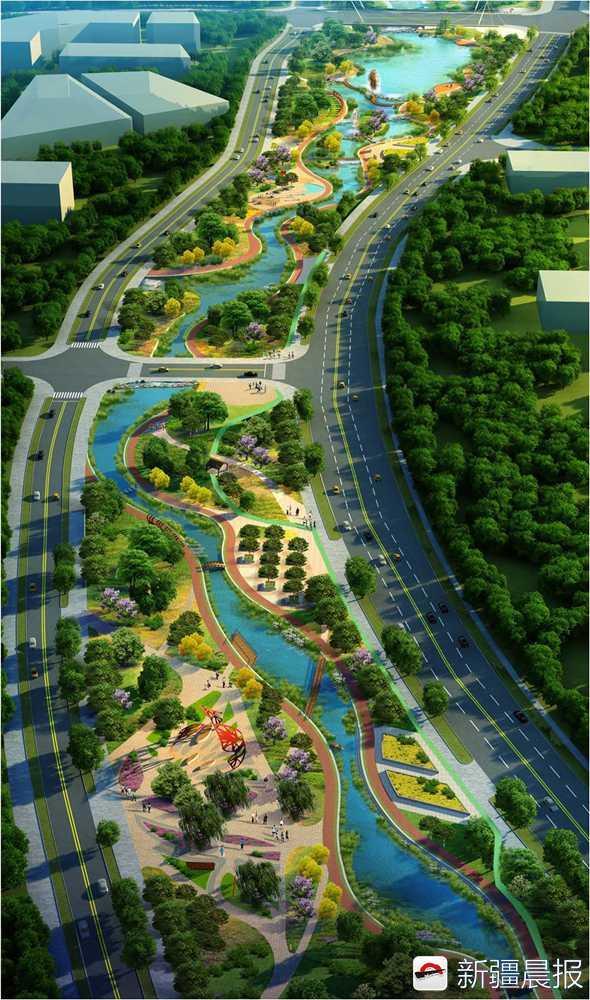 烏魯木齊老城區改造,會展片區將有&ldquo;七星拱月&rdquo;濱河景觀帶