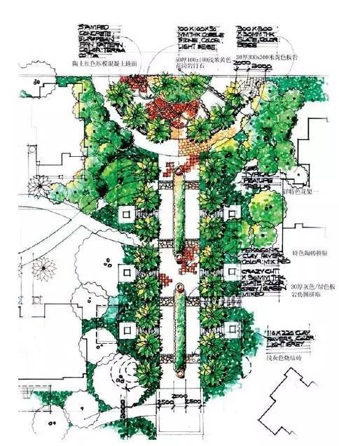 經典入口景觀設計平面圖 景觀工程的視覺與功能融合